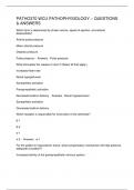 PATHO370 WCU PATHOPHYSIOLOGY &ndash; QUESTIONS & ANSWERS