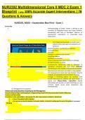 NUR2392 Multidimensional Care II MDC 2 Exam 1 Blueprint  &vert; With 100&percnt; Accurate Expert Interventions &vert; 78 Questions & Answers
