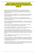 TMC RRT EXAM 160 QUESTIONS WITH 100&percnt; CORRECT ANSWERS 2025-2026&sol; DOWNLOAD TO SCORE A&plus; 