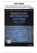 TEST BANK for Managing and Using Information Systems&colon; A Strategic Approach&comma; 7th Edition by Pearlson&comma; Saunders&comma; and Galletta &vert;all chapters&vert;