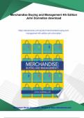Merchandise Buying and Management 4th Edition John Donnellan - Digital Download