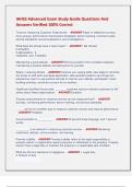 IAHSS Advanced Exam Study Guide Questions And  Answers Verified 100&percnt; Correct 