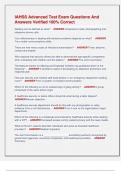 IAHSS Advanced Test Exam Questions And  Answers Verified 100&percnt; Correct 