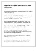 Canadian Securities Exam &lpar;Part 1&rpar; questions with answers