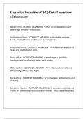 Canadian Securities &lpar;CSC&rpar; Test -1 questions with answers