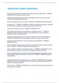 sanitarian exam Questions and Answers 100&percnt; Verified