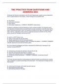 TMC Practice Exam questions and answers 2025
