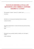 NCE EXAM 2025&sol;2026 ACTUAL LPC QUESTIONS AND CORRECT ANSWERS GRADED A&plus; LATEST
