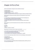 Chapter 15 Pre & Post Questions with Correct Answers