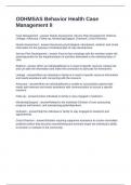 ODHMSAS Behavior Health Case Management II Questions with Solutions