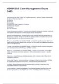 ODMHSAS Case Management Exam 2025 Questions and Answers
