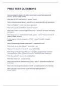 PRSS TEST QUESTIONS WITH CORRECT ANSWERS