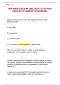 RBT MOCK EXAM &num;1 2025 UPDATED ACTUAL  EXAM WITH CORRECT SOLUTIONS&period;