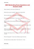 ABC Bartending Exam Questions and Answers 2025