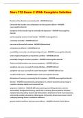 Nurs 172 Exam 2 With Complete Solution 
