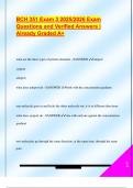 BCH 351 Exam 3 2025&sol;2026 Exam  Questions and Verified Answers &vert;  Already Graded A&plus; 