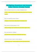 Warfighting Questions and Answers Latest Version Already Passed