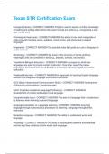 Texas STR Certification Exam Questions and Answers 100&percnt; Verified