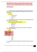 NSG 6435 Final Review Exam PEDS Questions And Answers Latest Updated2025 Success Guaranteed For Grade A&plus;