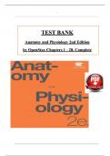 Test Bank For Anatomy and Physiology 2nd Edition by OpenStax&comma; All 28 Chapters Covered&comma; Verified Latest Edition