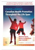 Test Bank for Edelman and Kudzma&rsquo;s Canadian Health Promotion Throughout the Life Span 1st Edition by Dames