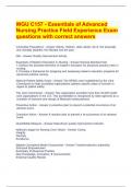 WGU C157 - Essentials of Advanced Nursing Practice Field Experience Exam questions with correct answers &period;