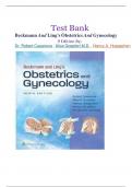 Test Bank For Beckmann and Ling's Obstetrics and Gynecology 9th Edition By Robert Casanova, All Chapters Covered 1-50| UPDATED 2025