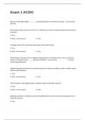 Exam 1 AC&sol;DC Actual Questions And Answers Well Elaborated&period;