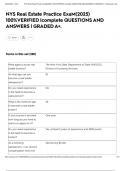 NYS Real Estate Practice ExaM&lpar;2025&rpar; 100&percnt;VERIFIED &vert;complete QUESTIONS AND ANSWERS &vert; GRADED A&plus;&period;