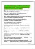 Air Conditioning Certification Exam Questions With 100&percnt; Authenticate Answers Graded A&plus; 2025