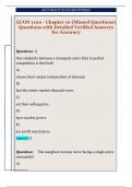 ECON 1100 - Chapter 10 &lpar;Missed Questions&rpar;  Questions with Detailed Verified Answers  for Accurac