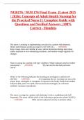 NUR176 &sol; NUR 176 Final Exam  &lpar;Latest 2025 &sol; 2026&rpar;&colon; Concepts of Adult Health Nursing for the Practical Nurse I &vert; Complete Guide with Questions and Verified Answers &vert; 100&percnt; Correct - Hondros