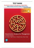 TEST BANK for Quantitative Analysis for Management, Global Edition, 14th Edition by Render, Hanna, and Hale |all chapters covered|