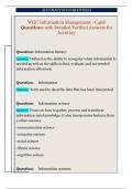 WGU Information Management - C468  Questions with Detailed Verified Answers for  Accuracy