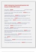 IAHSS Training Exam Study Guide Questions And  Answers Verified 100&percnt; Correct