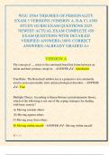 WGU D564 Theories of Personality &vert; Exam 3 Versions A&comma; B & C &plus; Study Guide &vert; 2025 &vert; 450 Verified Questions & Answers