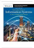 TEST BANK FOR Introduction to Information Systems 10th Edition by R&period; Kelly Rainer&comma; Brad Prince  ISBN&colon;978-1394165711 COMPLETE GUIDE ALL CHAPTERS COVERED 100&percnt; VERIFIED A&plus; GRADE ASSURED&excl;&excl;&excl;&excl;&excl;NEW LATEST UPDATE&excl;&excl;&excl;&excl;&excl;&excl;