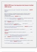 IBWA CPO Exam Test Questions And Answers Verified  100&percnt; Correct 