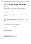 PSY 331 Exam 2 Questions With Correct Answers&period;