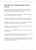 PSY 331 Exam 1 Questions With Correct Answers