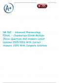 NR 565 - Advanced Pharmacology FINAL - Chamberlain EXAM Multiple Choice Questions And Answers Latest Updates 2025&sol;2026 With Correct Answers 100&percnt; With Complete Solutions
