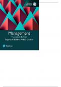 TEST BANK For Management Global&comma; 14th Edition By Stephen P&period; Robbins&comma; Verified Chapters 1 - 18&comma; Complete Newest Version