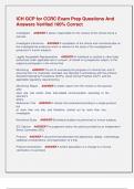 ICH GCP for CCRC Exam Prep Questions And  Answers Verified 100&percnt; Correct