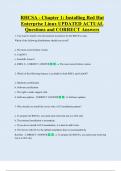 RHCSA - Chapter 1&colon; Installing Red Hat  Enterprise Linux UPDATED ACTUAL   Questions and CORRECT Answers