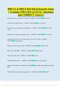 RHCSA & RHCE Red Hat Enterprise Linux  7 Training UPDATED ACTUAL  Questions  and CORRECT Answers 