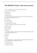 ASE BRAKES Exam -1 with correct answers&period;