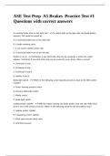 ASE EXAMS WITH CORRECT ANSWERS PACKAGE DEAL
