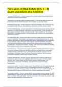 Principles of Real Estate &lpar;Ch&period; 1 - 4&rpar; Exam Questions and Answers