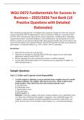 WGU D072 Fundamentals for Success in Business &ndash; 2025&sol;2026 Test Bank &lpar;10 Practice Questions with Detailed Rationales&rpar;
