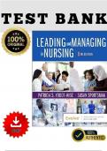 Test Bank For Leading and Managing in Nursing 8th Edition By Patricia S&period; Yoder-Wise&semi; Susan Sportsman &vert;&vert; 2025 edition&sol;&sol; with RATIONALES